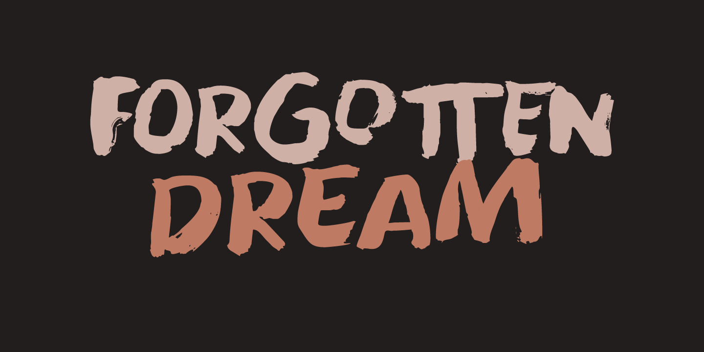 Пример шрифта Forgotten Dream Regular